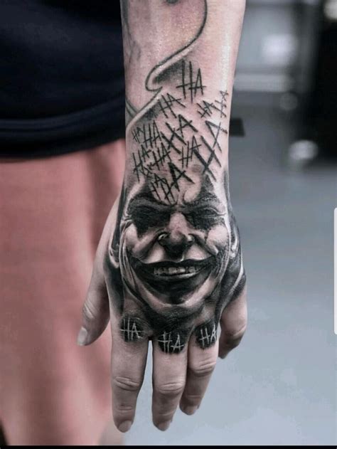 joker hand tattoos for men